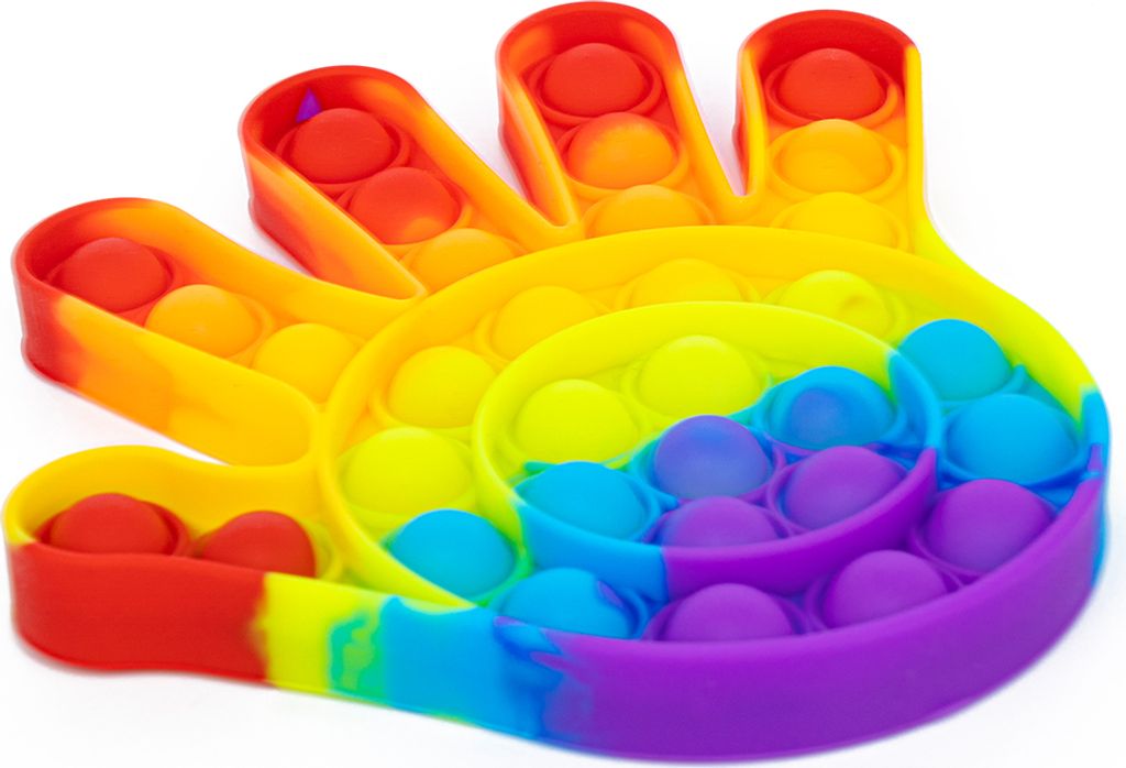 Bubble Pop Push Pop Toy Rainbow Hand