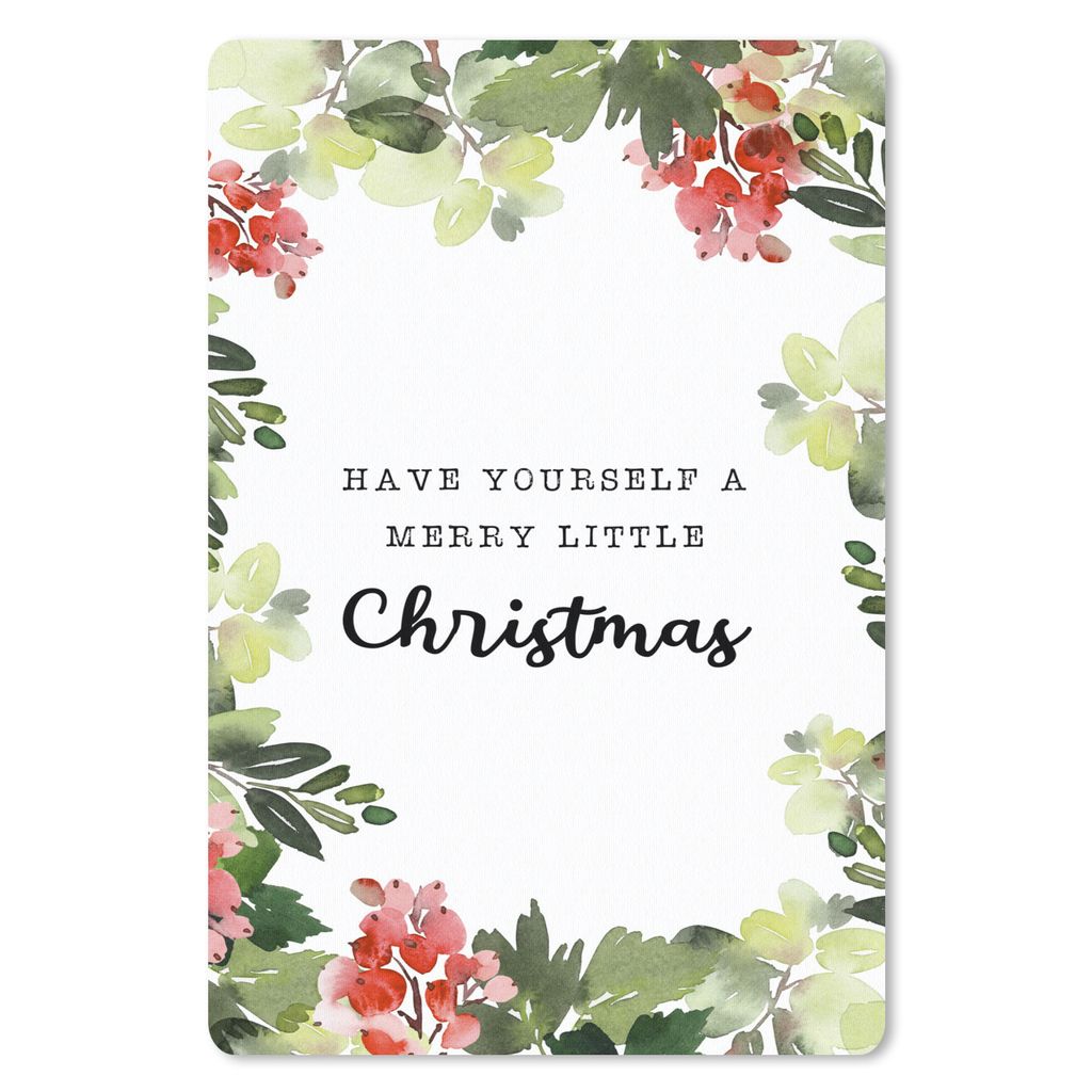 MuchoWow Mauspad Mousepad Weihnachten - Zitat - Aquarell 40x60 cm - Mousepads - Maus Mat - Pad - Mausunterlage - Schreibtisch Accesoire