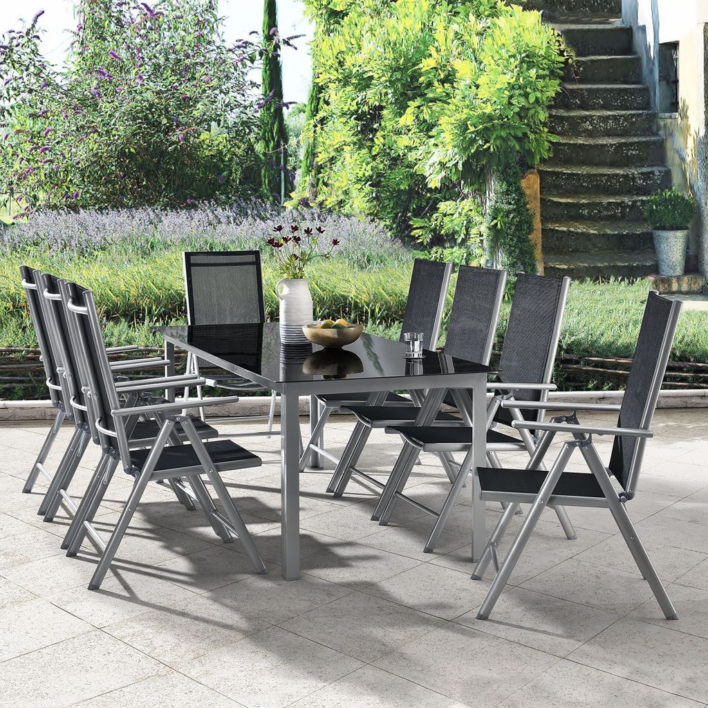 Juskys Aluminium Gartengarnitur Milano Gartenmöbel Set mit Produktbild 