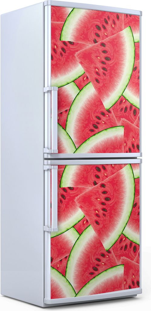 Kühlschrankdekoration 60x180 cm Aufkleber auf dem Kühlschrank - Muster mit Wassermelone