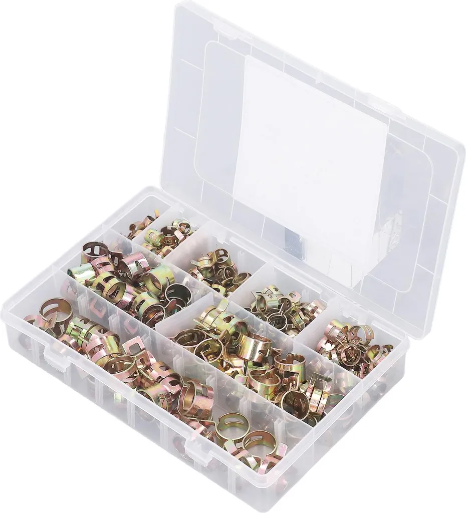 Assortiment de colliers à ressort élastiques 6-17mm pour tuyaux, 160 pcs