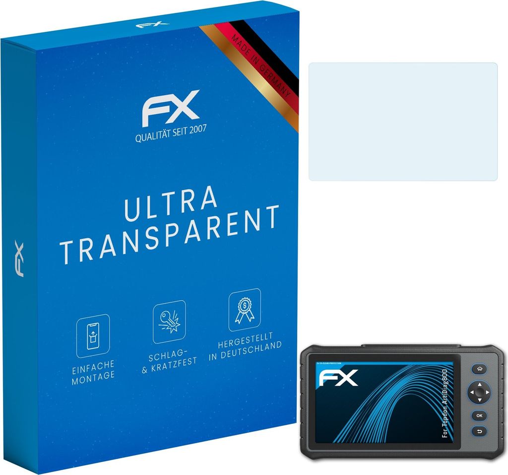atFoliX FX-Clear 2x Schutzfolie kompatibel mit Topdon ArtiDiag800 Displayschutzfolie