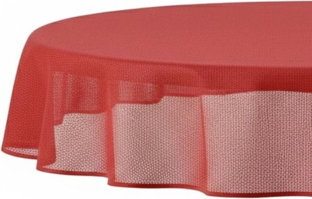 Garten Tischdecke 140 x 180 cm für Garten, Terrasse und Balkon - oval, wasserfest & pflegeleicht Rot