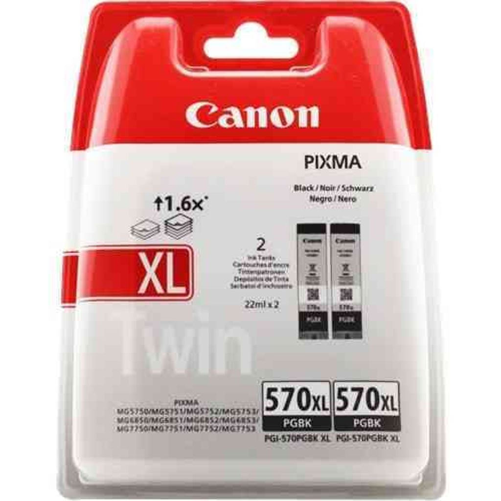2 Cartouches D'encre Noire Compatibles Canon PGI-570BK (570PGBk) - 23 Ml - Marque Go Inks