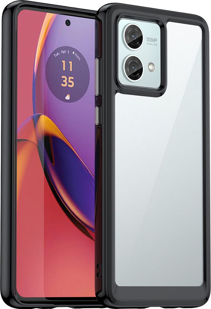 Schutzhülle für Motorola Moto G84 Klar Rückseite Stoßfeste Produktbild 