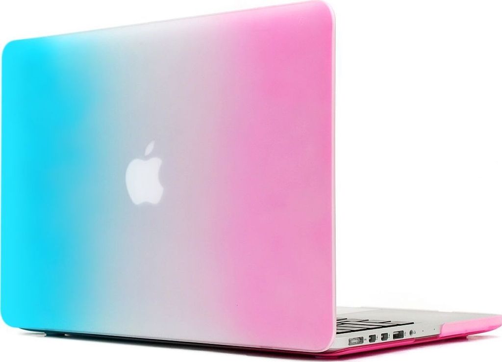Mobigear Rainbow Matte MacBook Pro 13 Zoll (2012-2015) Hardcase Hülle MacBook Case - Blau / Pink - Model A1425 / A1502