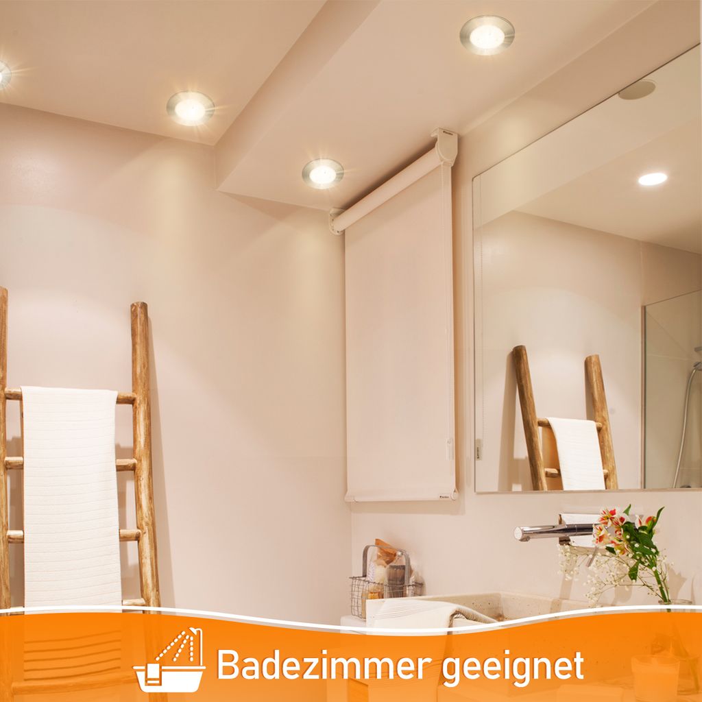 Einbaustrahler Led 12v LED Einbaustrahler Gebürstet 5 Watt Warmweiß Super Flach 12V - MR16 Led Spot 12v