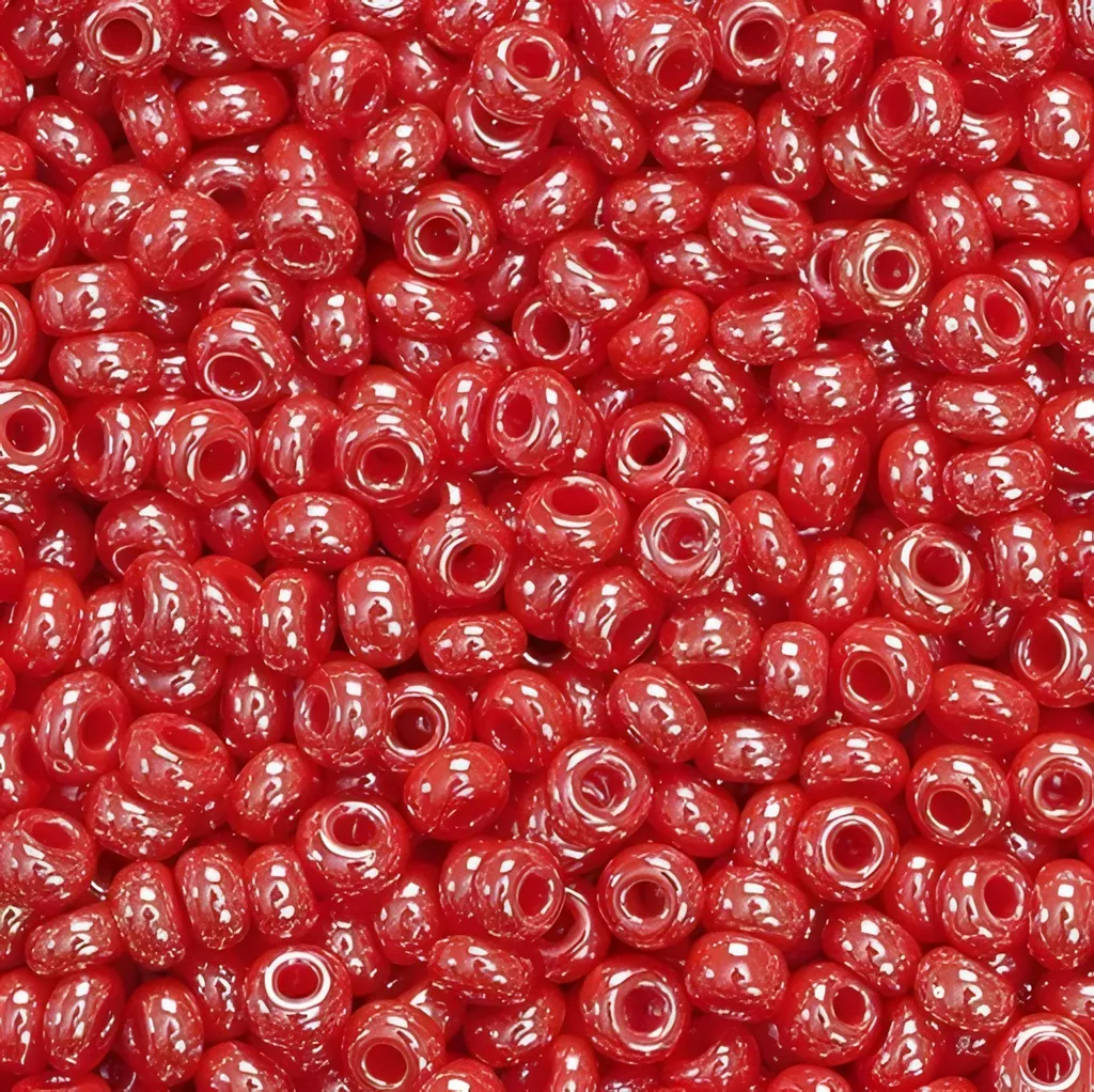 Rocailles de Bohème Ø 2,5 mm framboise : perles en verre régulières