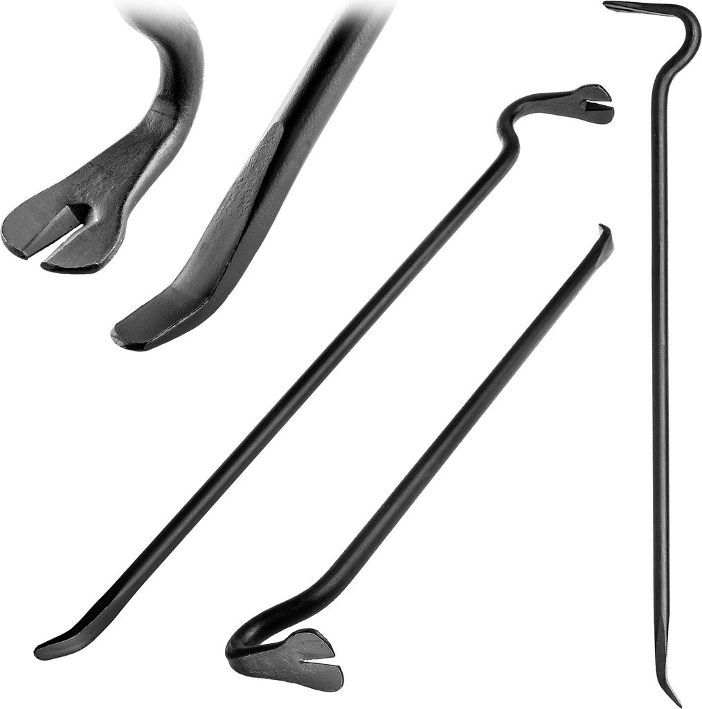 KADAX gebogenes geschmiedetes Brecheisen 900 mm Breszka Brecha Nagelauszieher Baugreifer