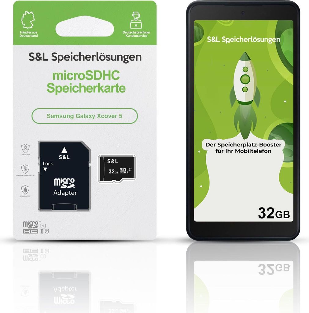 microSD Speicherkarte S&L für Samsung Galaxy Xcover 5 - Speicherkapazität: 32 GB