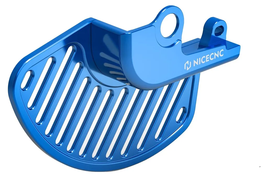 Protection de disque de frein bleu en alu CNC pour enduro et circuit