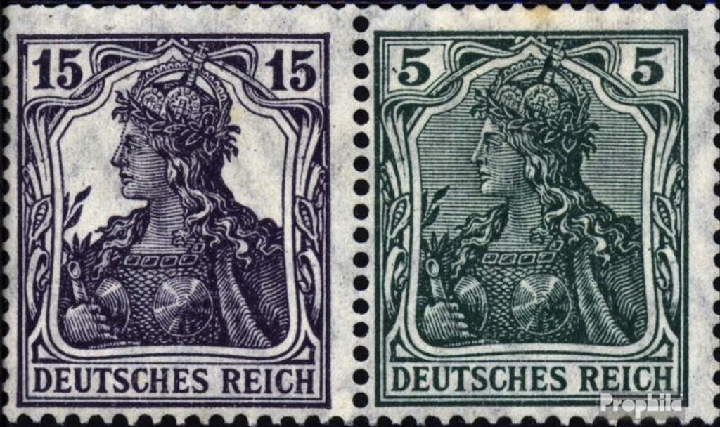 Briefmarken Deutsches Reich 1918 Mi W9aa gestempelt Germania