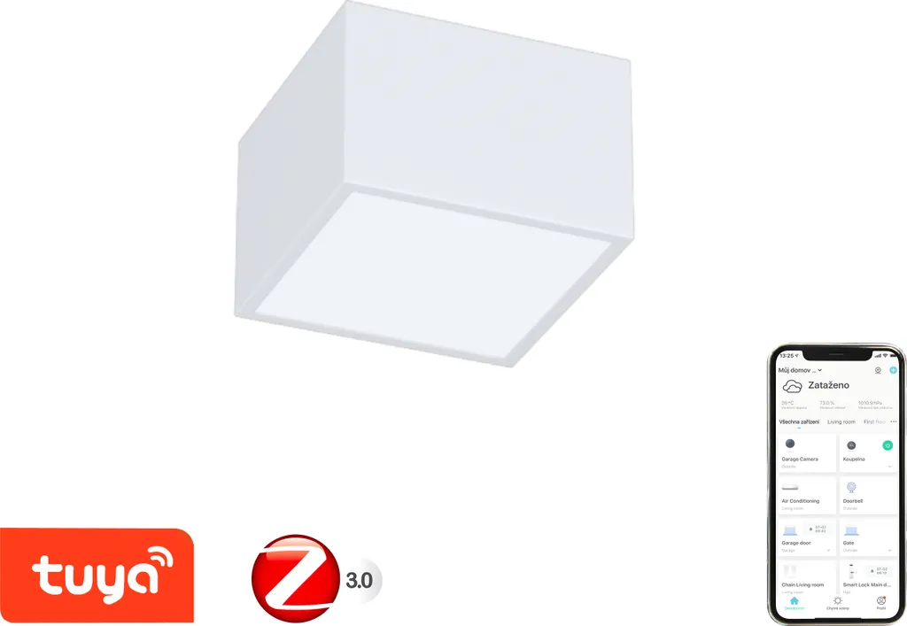Plafoniera Immax NEO CANTO Zigbee 3.0 | Luce LED Smart 12W 15x15cm Bianco