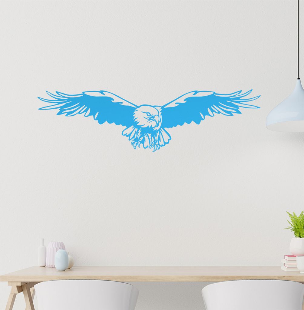 Adler Wandtattoo in 6 Größen - Wandaufkleber Wall Sticker - Dekoration, Küche, Wohnzimmer, Schlafzimmer, Badezimmer