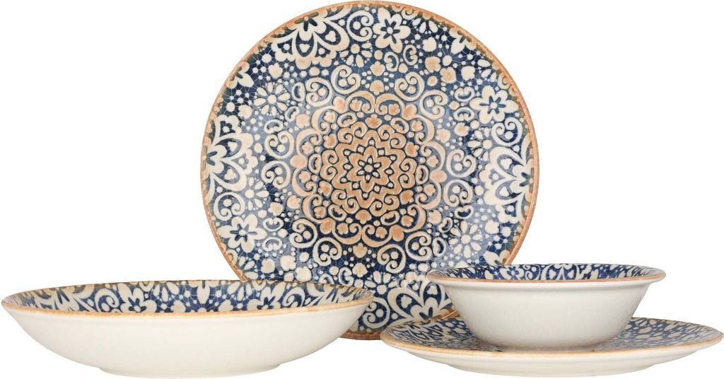 Bonna Geschirrset (Large) - Alhambra - 24 teilig - 6 Personen - Porzellan
