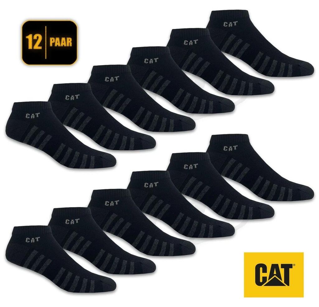 12 Paar CAT CATERPILLAR LIGHT WORK SNEAKER SOCKEN Kurze Produktbild 