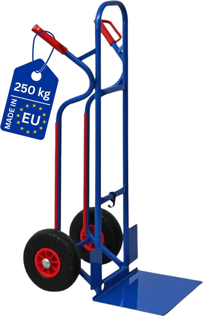 Stahlrohr-Sackkarre RAGNAR mit klappbarer XXL Schaufel, Produktbild 
