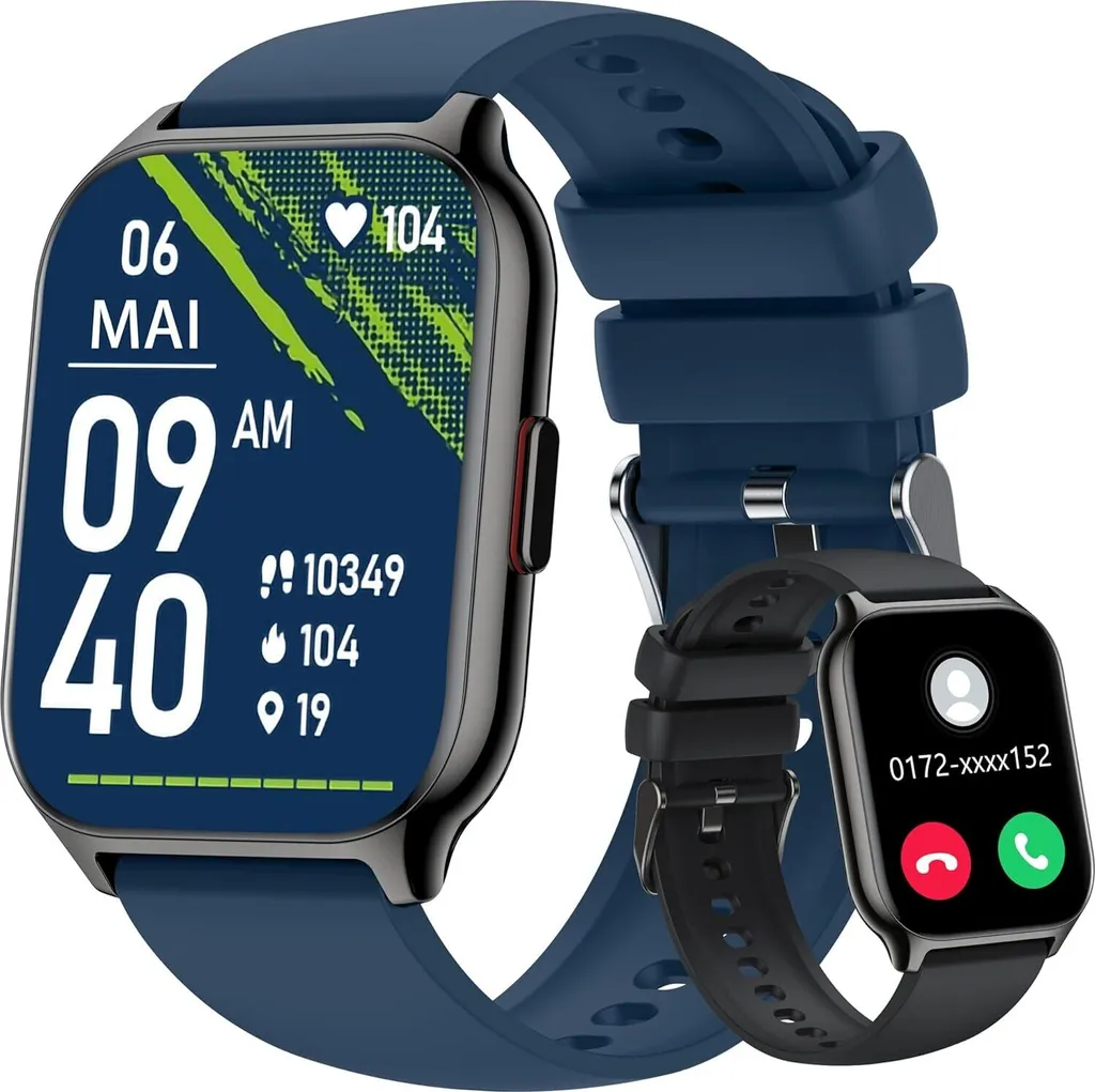 Smartwatch Uomo Donna 2" Touch - Monitoraggio SpO2 e Funzione Chiamata