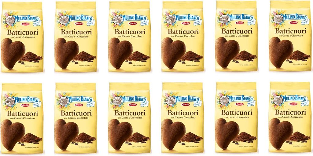 12x Mulino Bianco Kakao Kekse Batticuori Italien biscuits Produktbild 