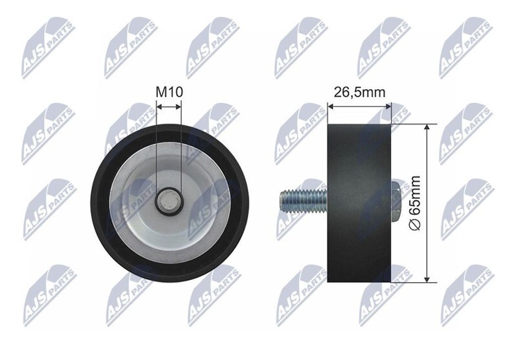 NTY RNK-PL-029 Spannrolle Keilrippenriemen 65mm für OPEL ANTARA für CHEVROLET CAPTIVA (C100, C140) für LAND ROVER Range Rover Sport (L494)