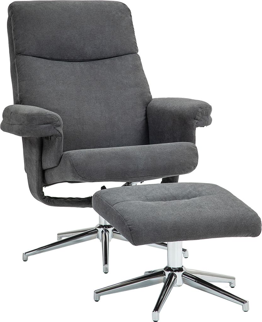 HOMCOM Relaxsessel mit Hocker, Gepolstert Fernsehsessel mit Produktbild 