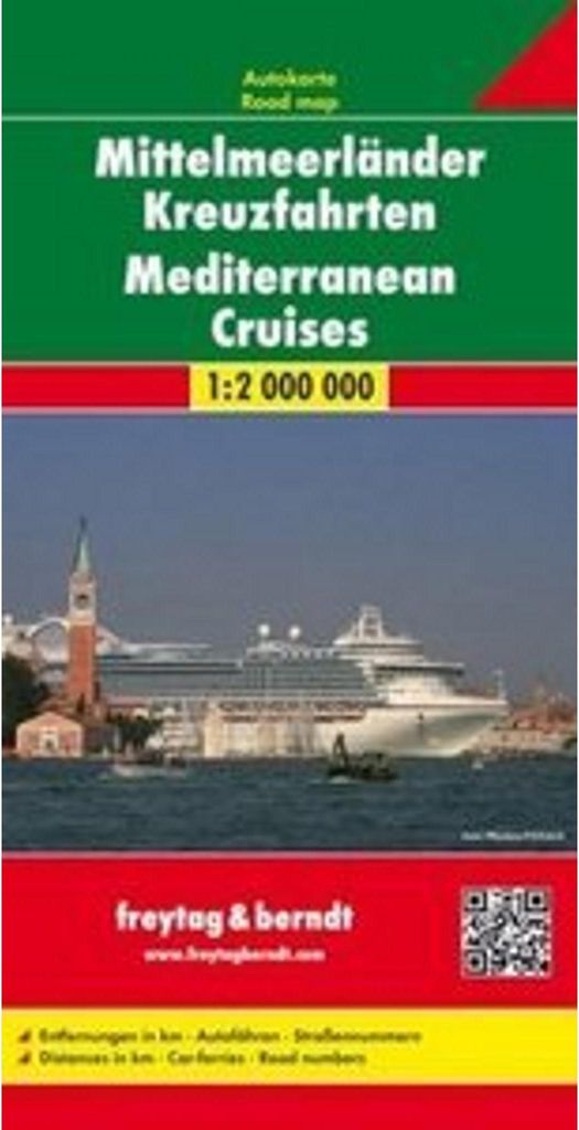 Mittelmeerländer Kreuzfahrten. Autokarte 1 : 2.000.000