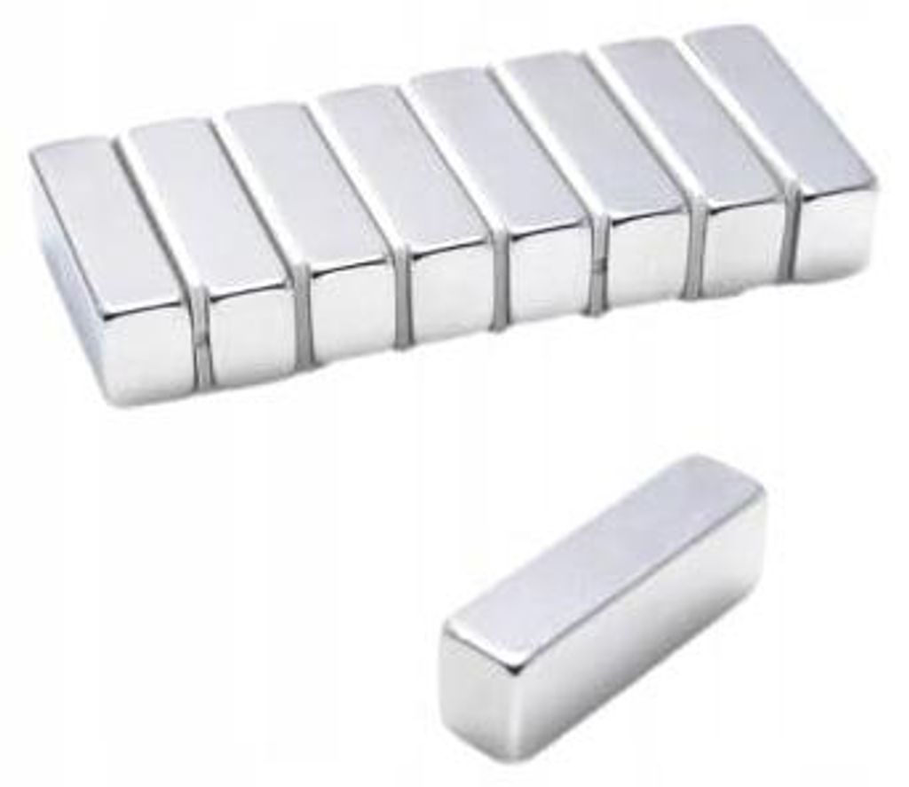 Top Magnesy - 10 Stück Neodym Magnete 30x10x8 mm N45H hitzebeständig bis 120 °C - extra starke Haftmagnete für Montage, Werkstatt & Industrie