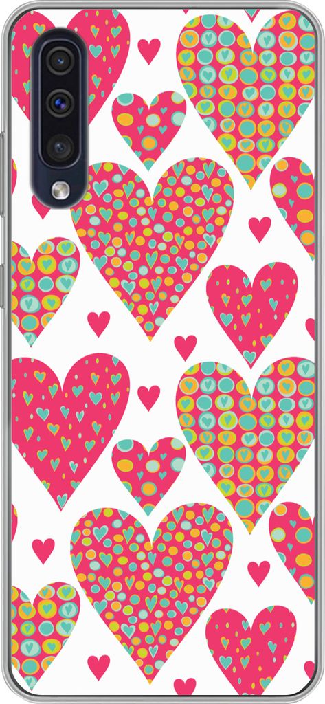 MuchoWow Handyhülle Schutzhülle Hülle für Telefoonhoesje Samsung Galaxy A30s Mädchen - Herz - Liebe - Muster - Mädchen - Kinder - Kinder - ...