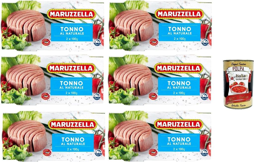 6x Maruzzella Natürlicher Thunfisch (2x100gr)+ Italian Gourmet polpa 400g