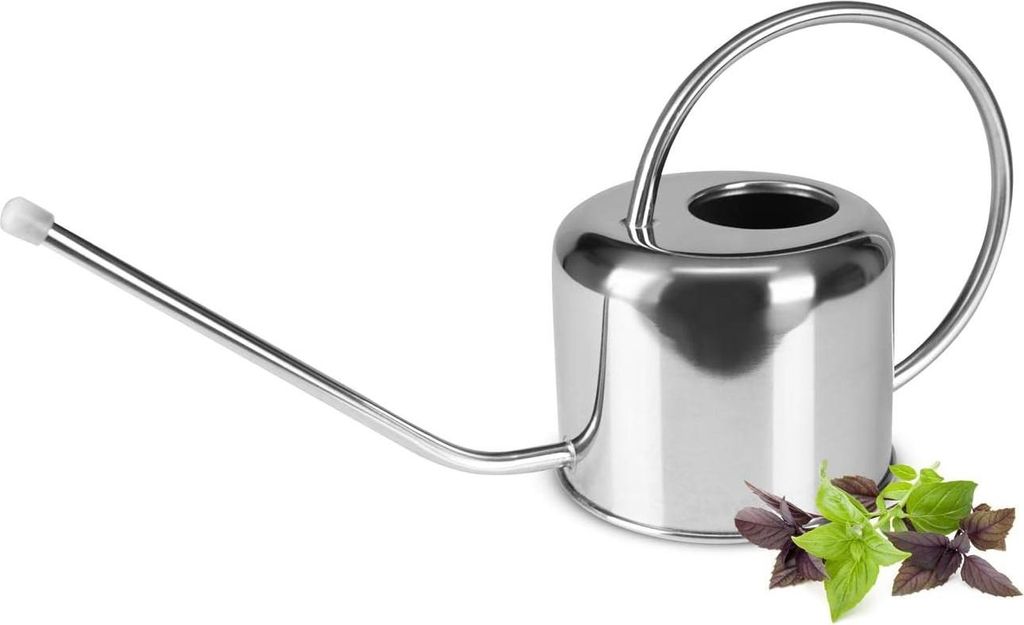 Edelstahl Gießkanne 1L - Elegantes Design für Pflanzen und Blumen