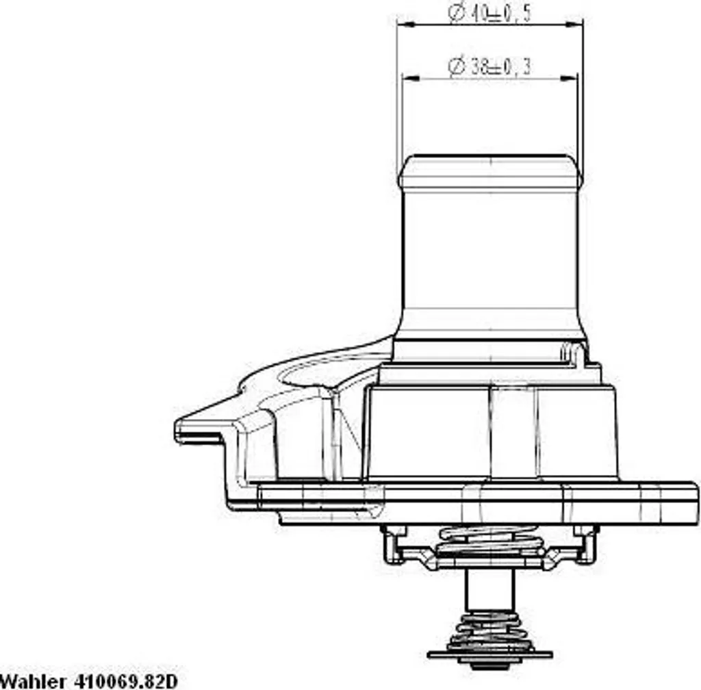 Thermostat BorgWarner Wahler 410937.82D OE 504387382 pour Fiat Ducato