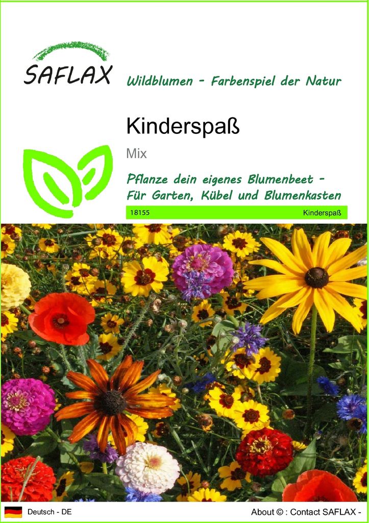 SAFLAX - Wildblumen: Kinderspaß - 1000 Samen - 11 Wildflower Mix