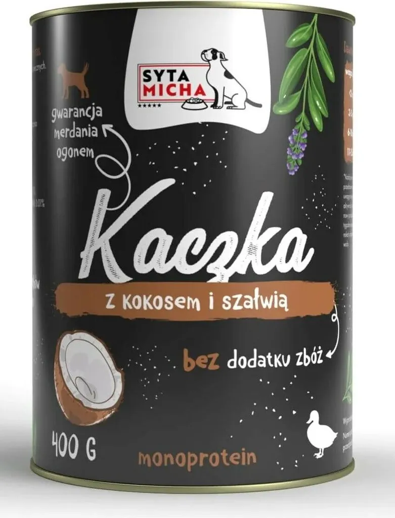 Pâtée pour chien SYTA MICHA canard 400 g boîte de nourriture humide mono