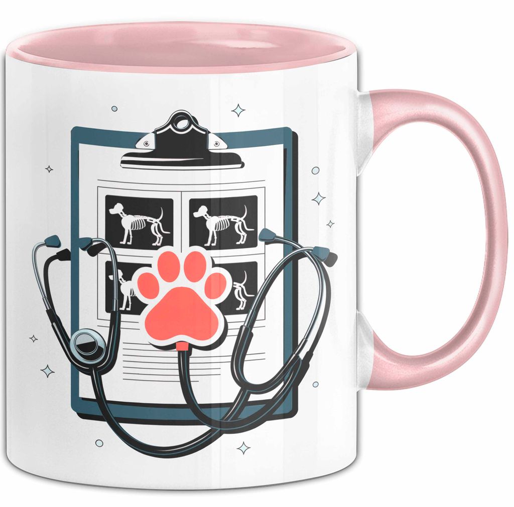 Tiermedizinischer Assistent Tasse Geschenk Lustige Geschenkidee Spruch Für Tierpflege Teams (Rosa)