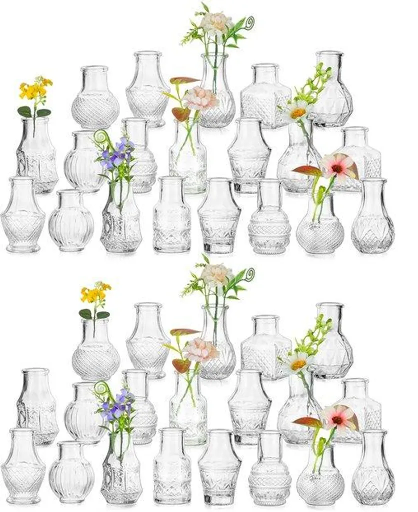 Vase en Verre Décoration de Table pour Événementiel et Mariage - 40pcs