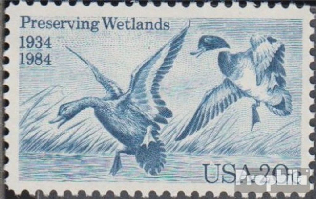 Briefmarken USA 1984 Mi 1701 (kompl.Ausg.) postfrisch Zugvogelschutzgesetz