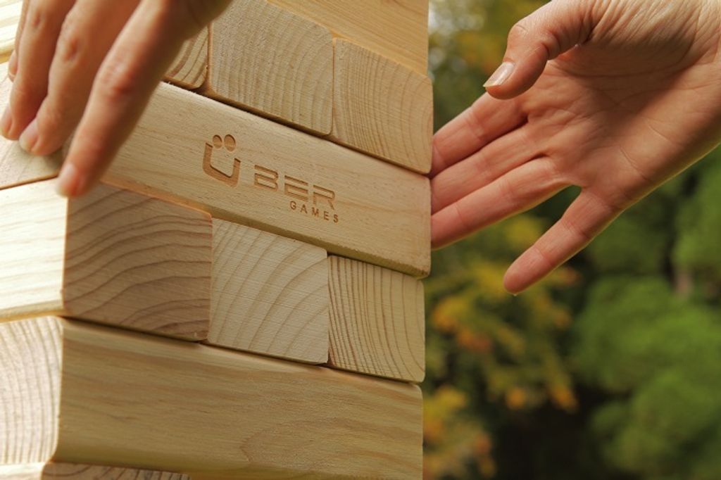 Uber Mega Jenga Turm bis 150 cm - ECO Holz aus India - Produktbild 4
