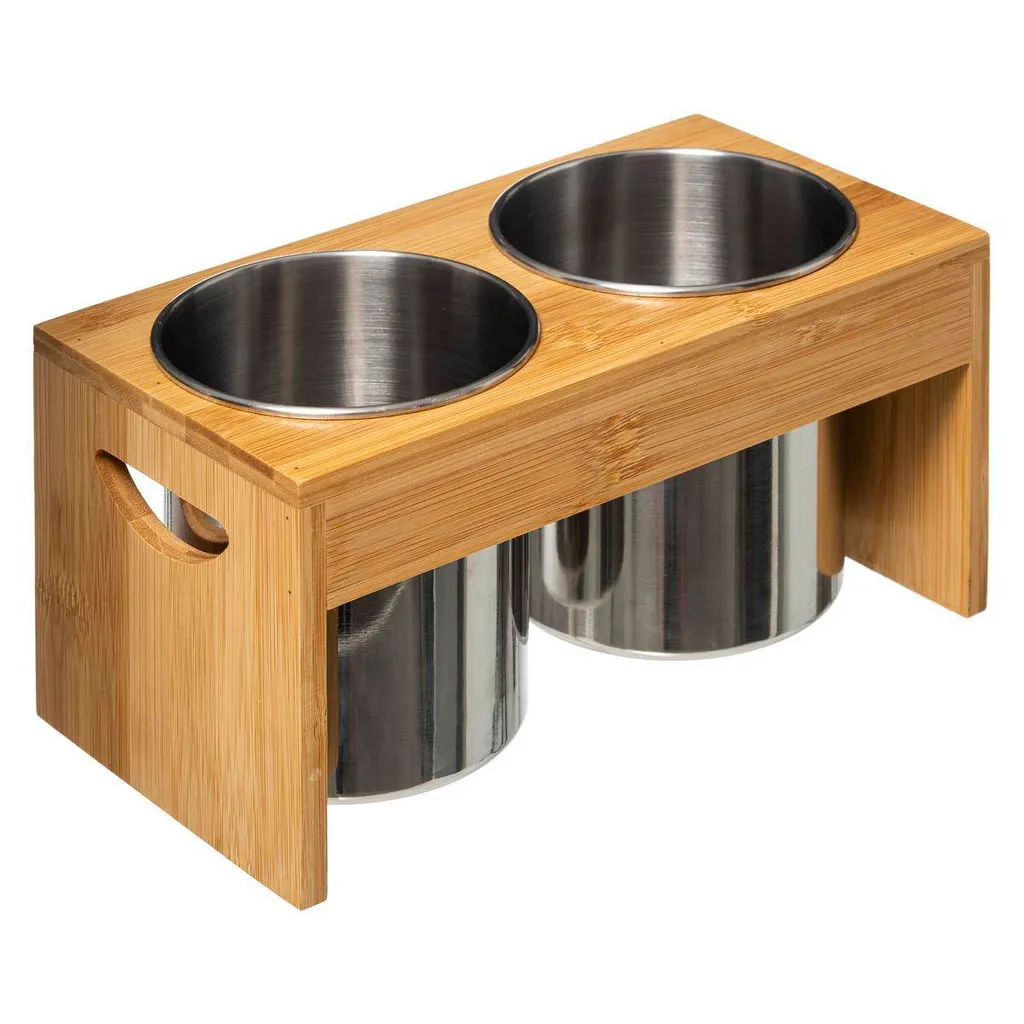 Portaposate 5Five Acciaio e Bambù - Organizzazione Cucina Elegante