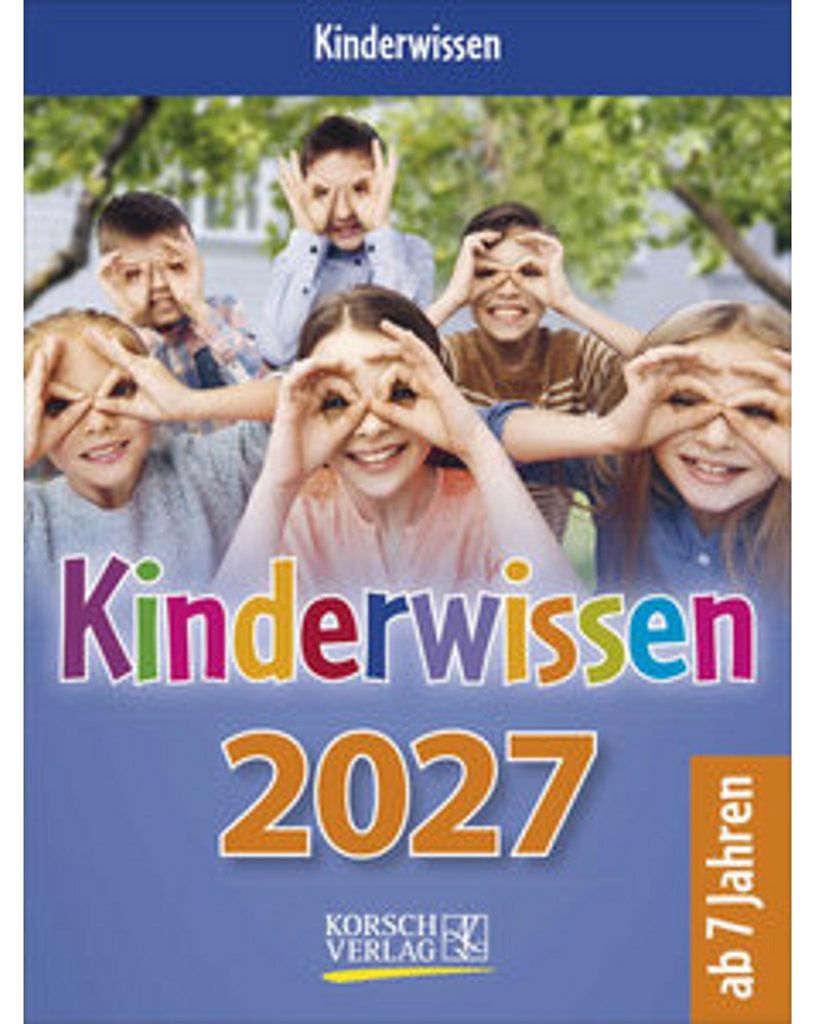 Kinderwissen Kalender 2027 für Kinder mit Geschichten, Produktbild 