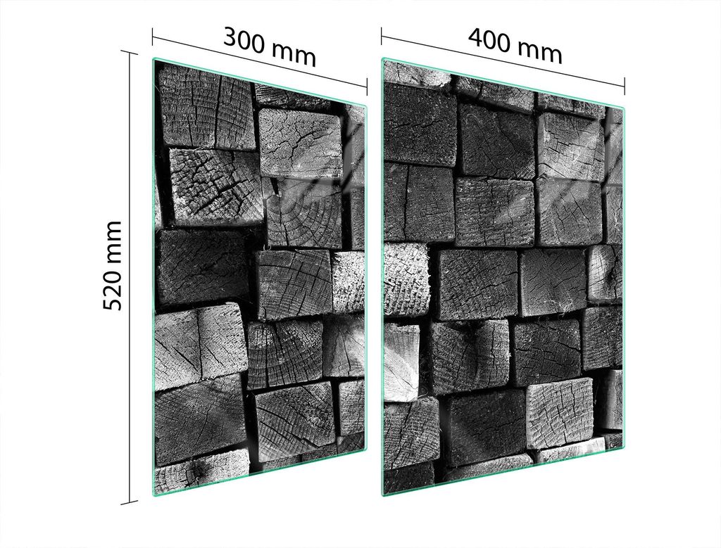Glasschutzplatte Für Herd 70X52 Holz
