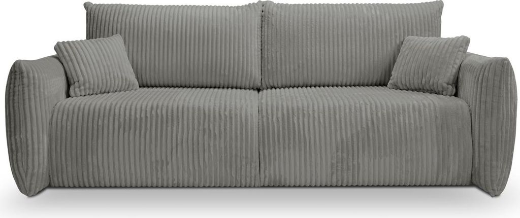 Zweisitzer-Sofa mit Stauraum SUDBURY - Stahlgrau
