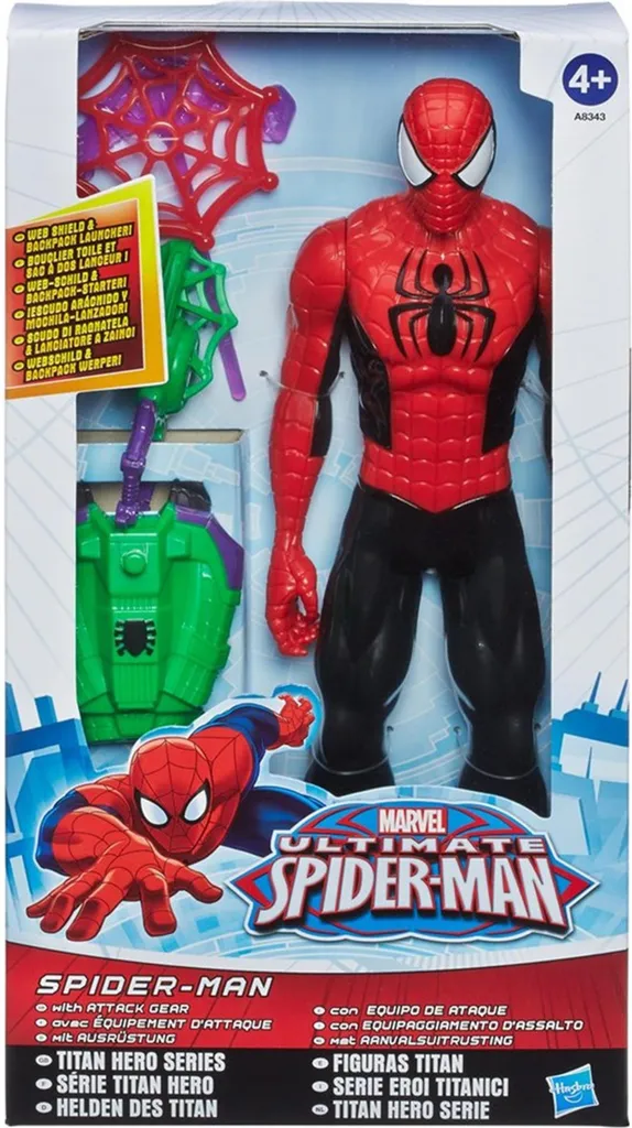 Figurine Spider-Man 30 cm Titan Hero avec Accessoires d'Attaque de Goblin