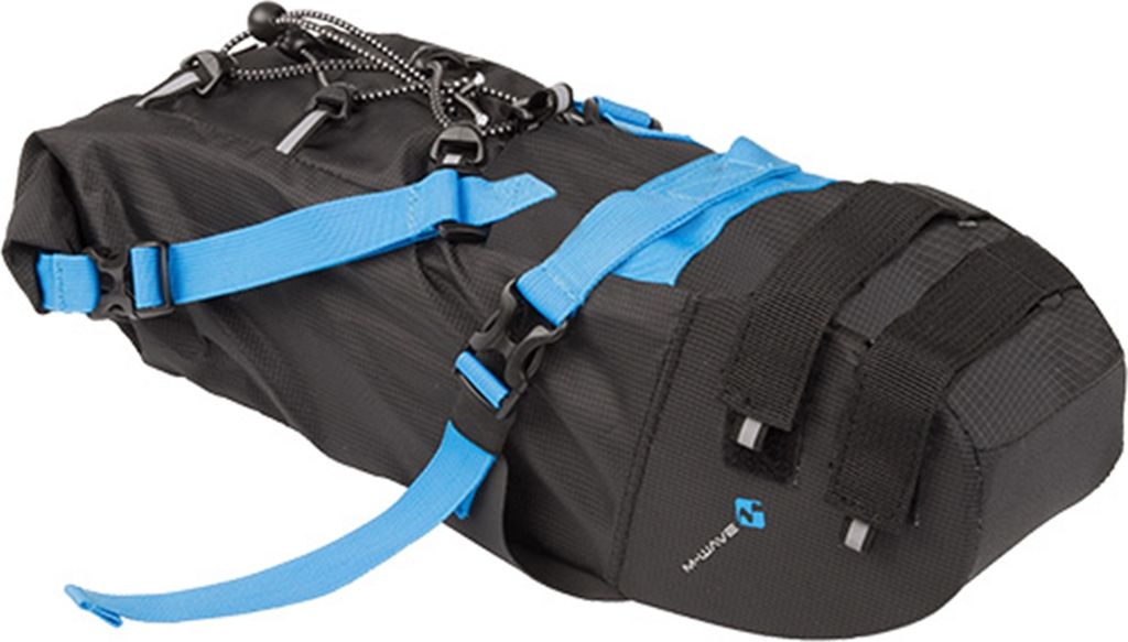 M-Wave Rough Ride M Sattel Tasche Fahrrad 6 Liter Roll-Verschluss Klett schwarz