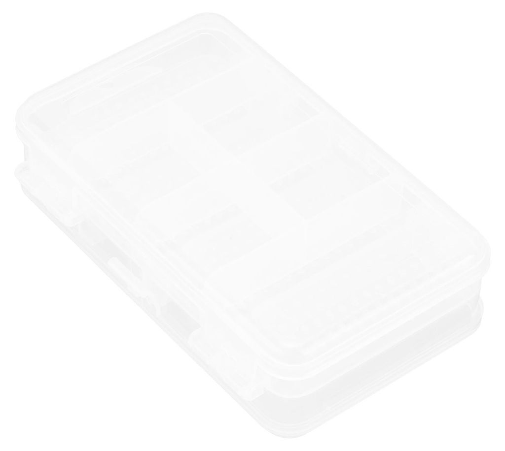 Transparente Aufbewahrungsbox mit Fächern, Gitterstruktur und Strass-Accessoires