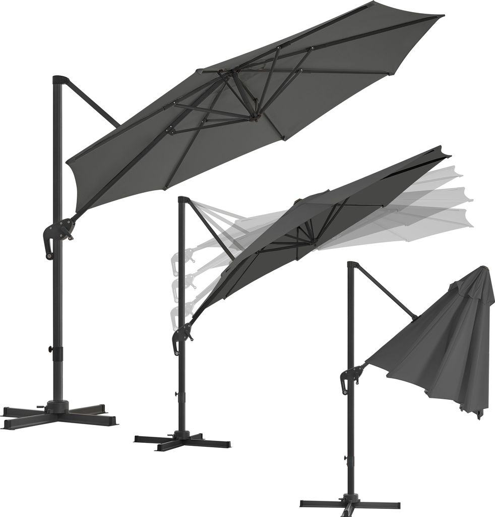 SONGMICS Sonnenschirm Ø 300 cm UPF 50+ mit Ständer Produktbild 2