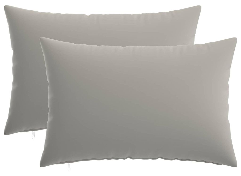 vidaXL Kussenhoezen, 2 stuks, HEERLEN, grijs, 30 x 50 cm, Productafbeelding 