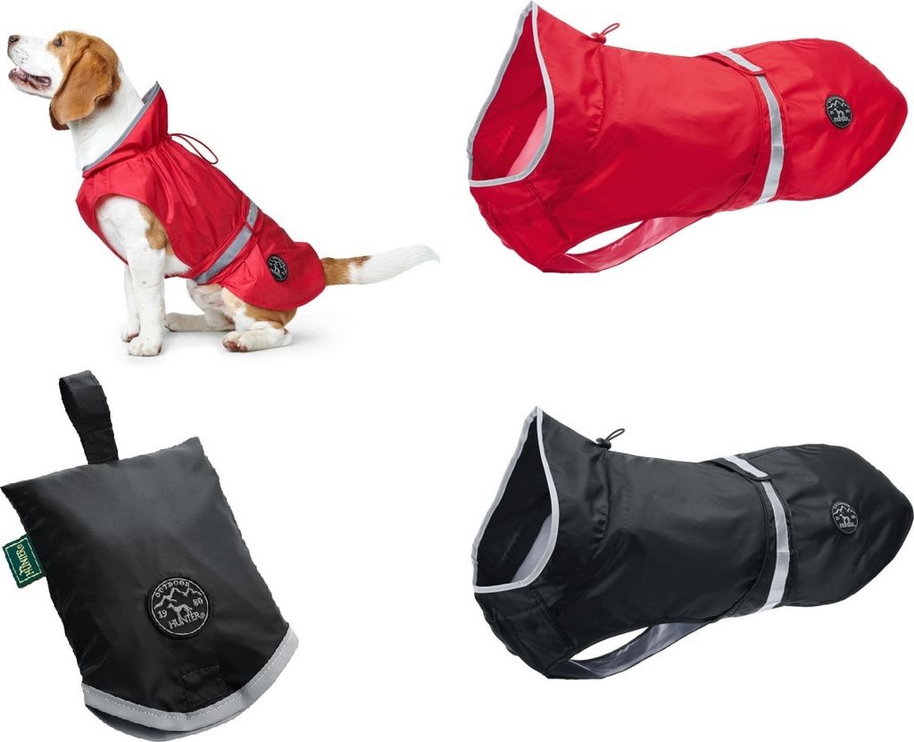Hunter Hunde-Regenmantel Uppsala Rain, Größe:60, Farbe:schwarz