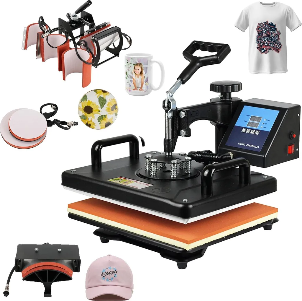 Machine de presse à chaud 8 en 1 combiné imprimante à sublimation DIY