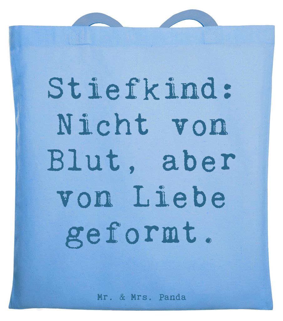Mr. & Mrs. Panda Jutebeutel Spruch Stiefkind von Liebe - Produktbild 