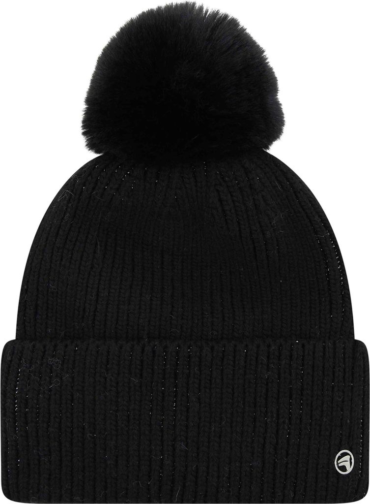 Euro-Star Damen Mütze Beanie ESLucilla black mit Silberfäden, Größe:Einheitsgröße
